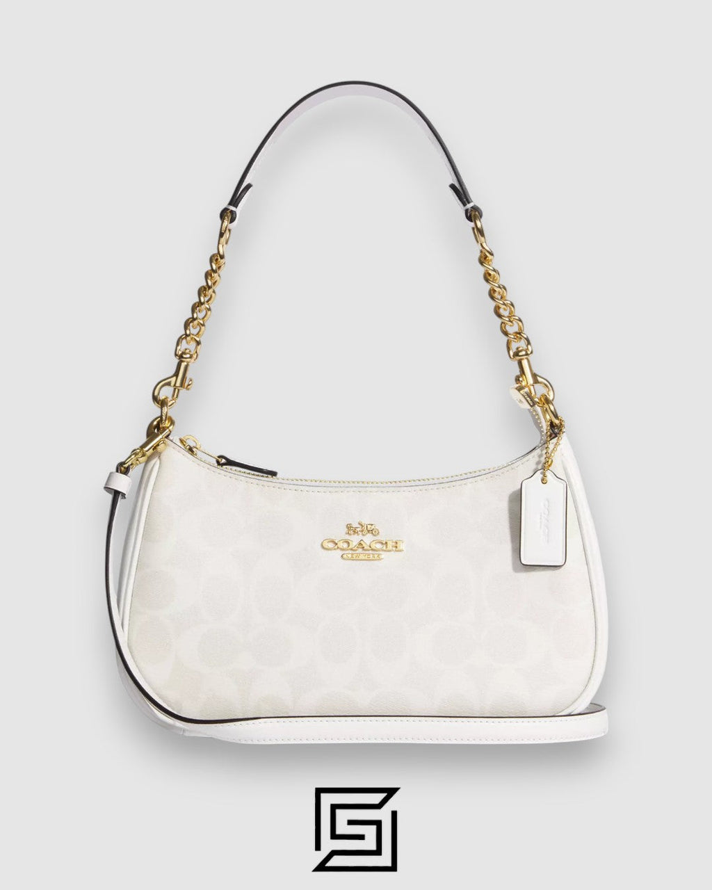 Coach Teri Shoulder Bag In Signature Canvas White Style Number CA548