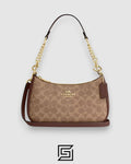 Coach Teri Shoulder Bag In Signature Canvas Brown Style Number CA548