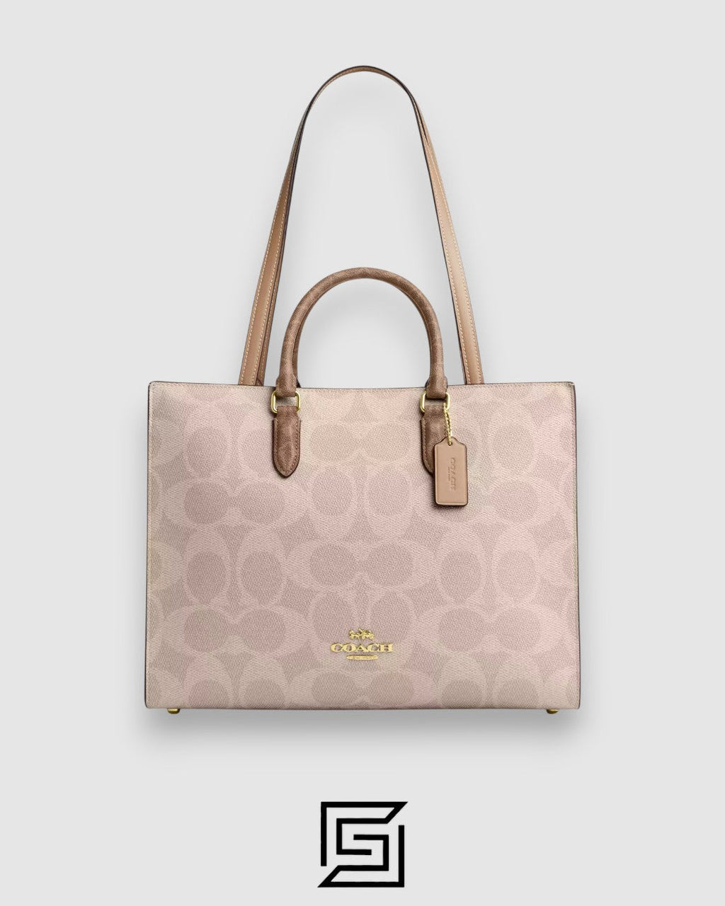 Coach Maggie Tote Bag In Blocked Signature Canvas Style Number CY677