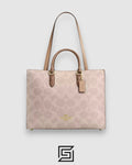Coach Maggie Tote Bag In Blocked Signature Canvas Style Number CY677