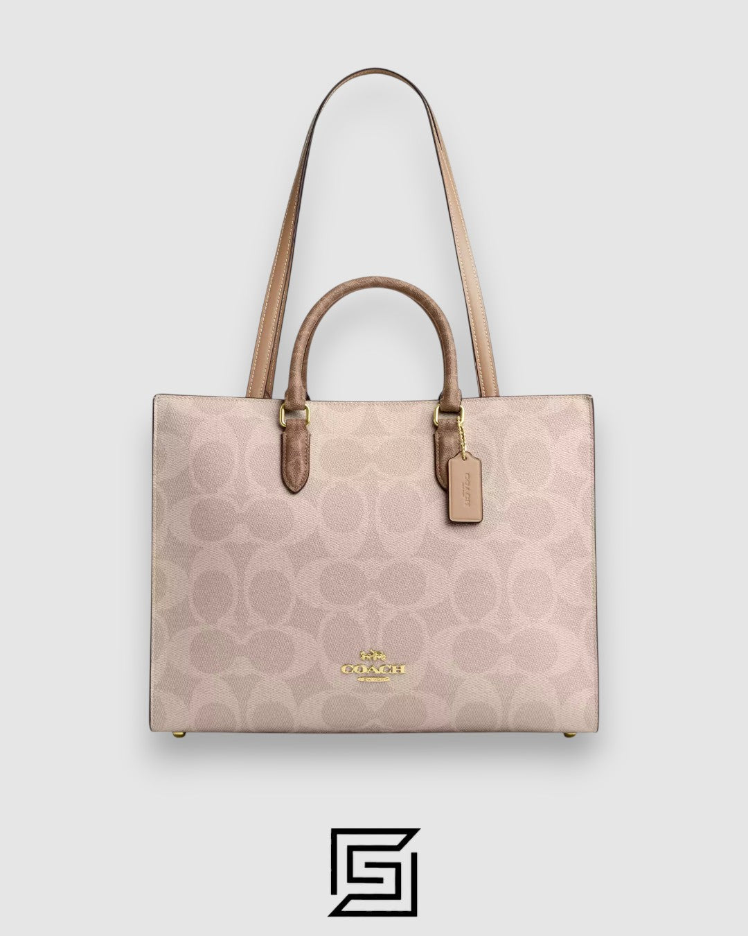 Coach Maggie Tote Bag In Blocked Signature Canvas Style Number CY677