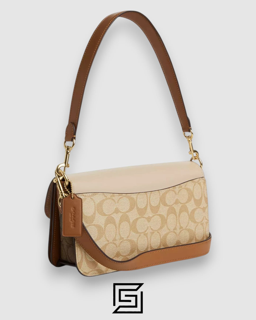 Coach Morgan Shoulder Bag in Blocked Signature Canvas and Refined Calf Leather – CR332-1