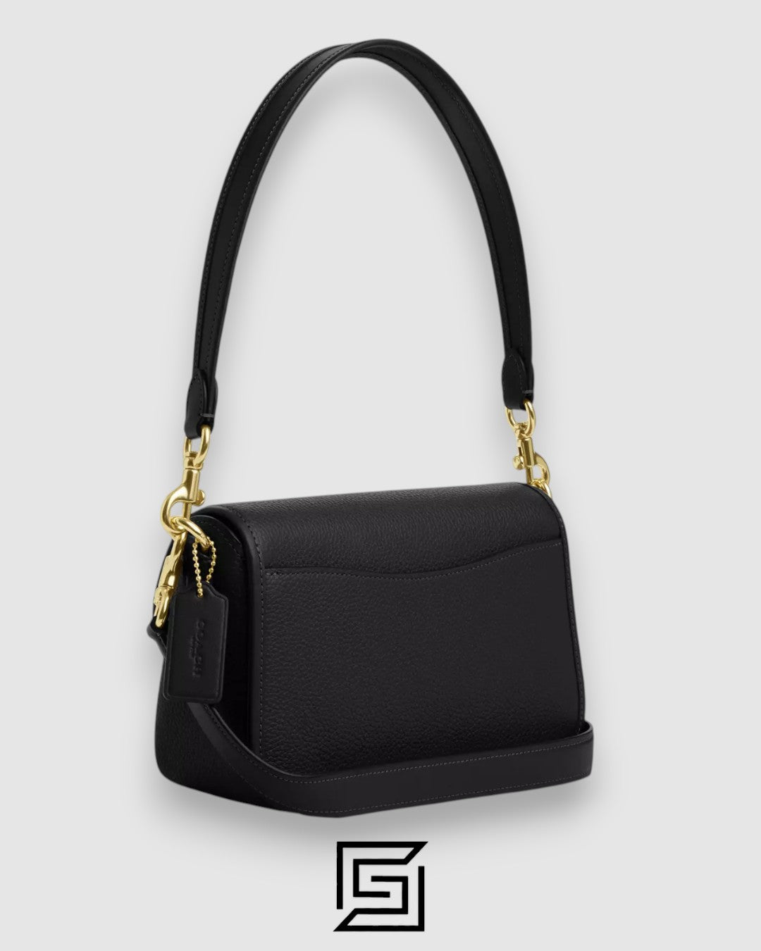 Coach Hadley Shoulder Bag in Refined Pebble Leather Black – CY683