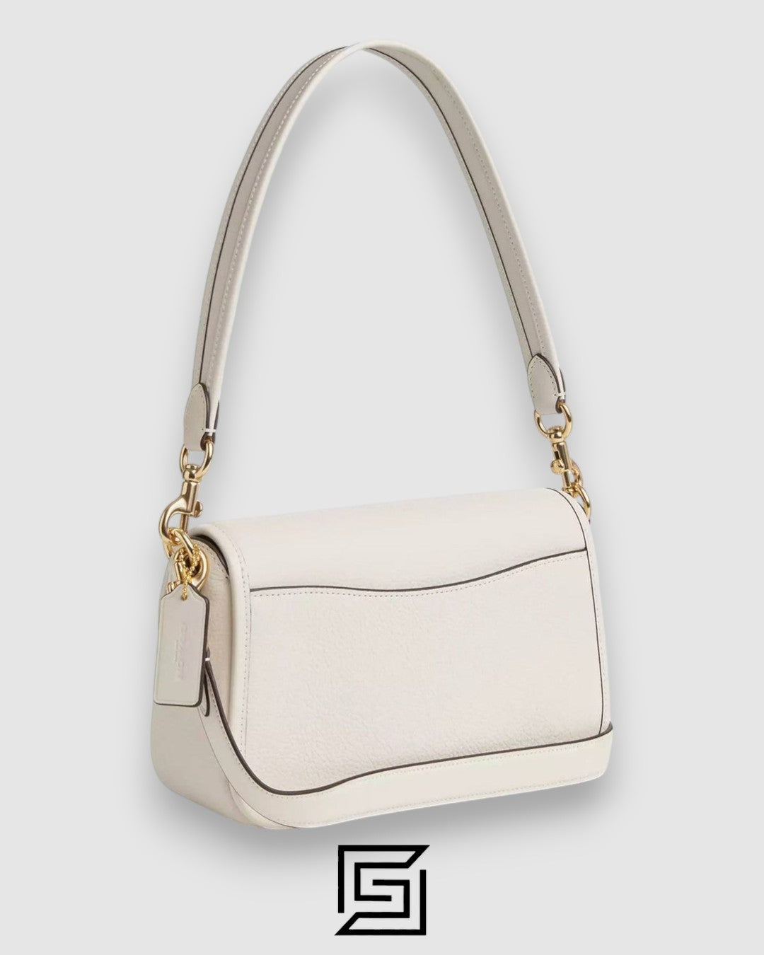 Coach Hadley Shoulder Bag in Refined Pebble Leather White – CY683