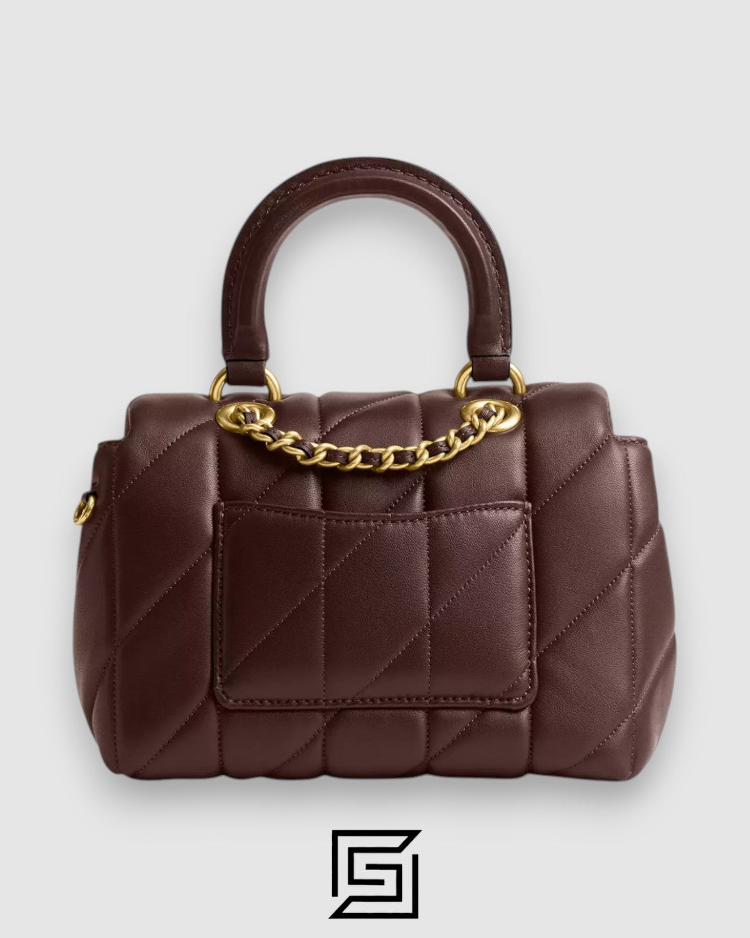 Tabby Top Handle Bag With Quilting Brown CCC12