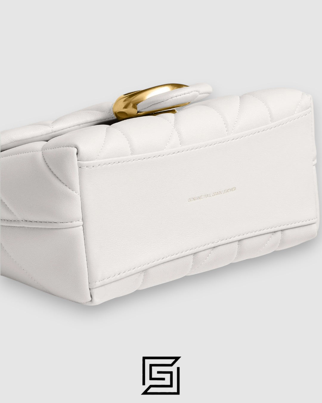 Tabby Top Handle Bag With Quilting White CCC12