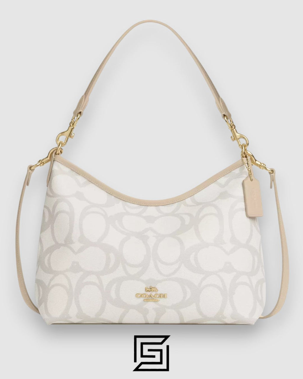 Coach Laurel Shoulder Bag In Sketch Signature Canvas Silver Style Number CBH87