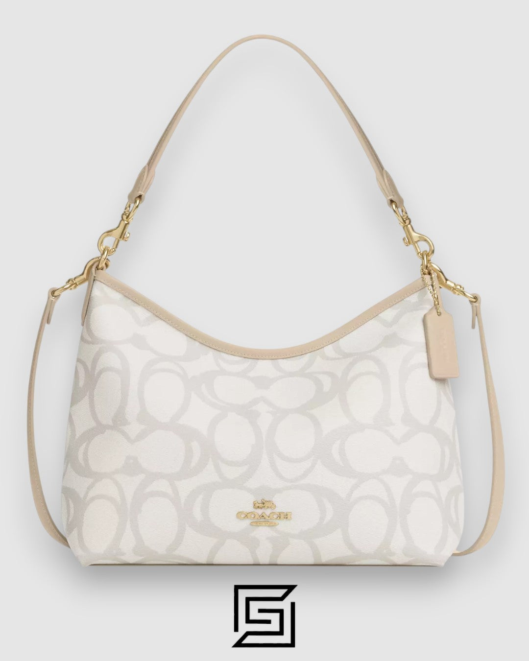 Coach Laurel Shoulder Bag In Sketch Signature Canvas Silver Style Number CBH87