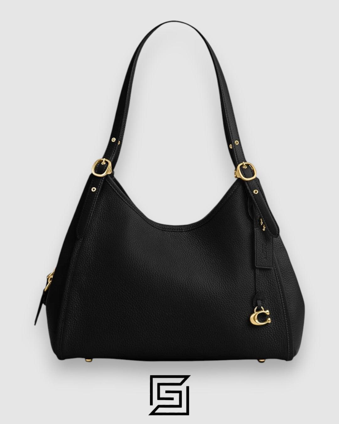Coach Restored Bella Shoulder Black Bag C4824