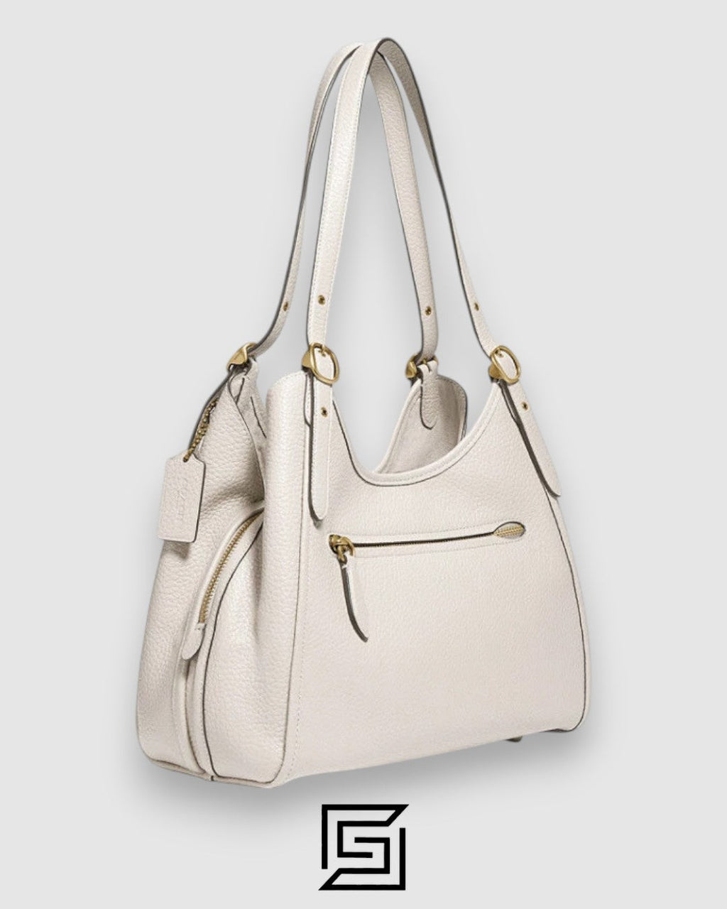 Coach Restored Bella Shoulder White Bag C4824