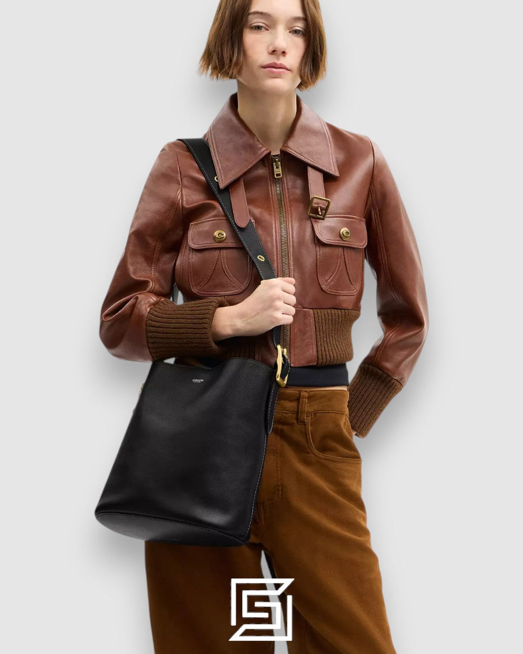 Coach Bleecker Bucket Bag Black CCC23