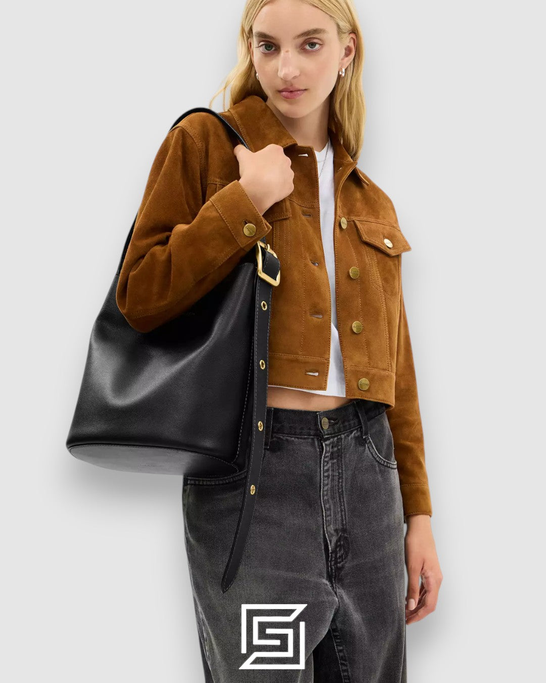 Coach Bleecker Bucket Bag Black CCC23