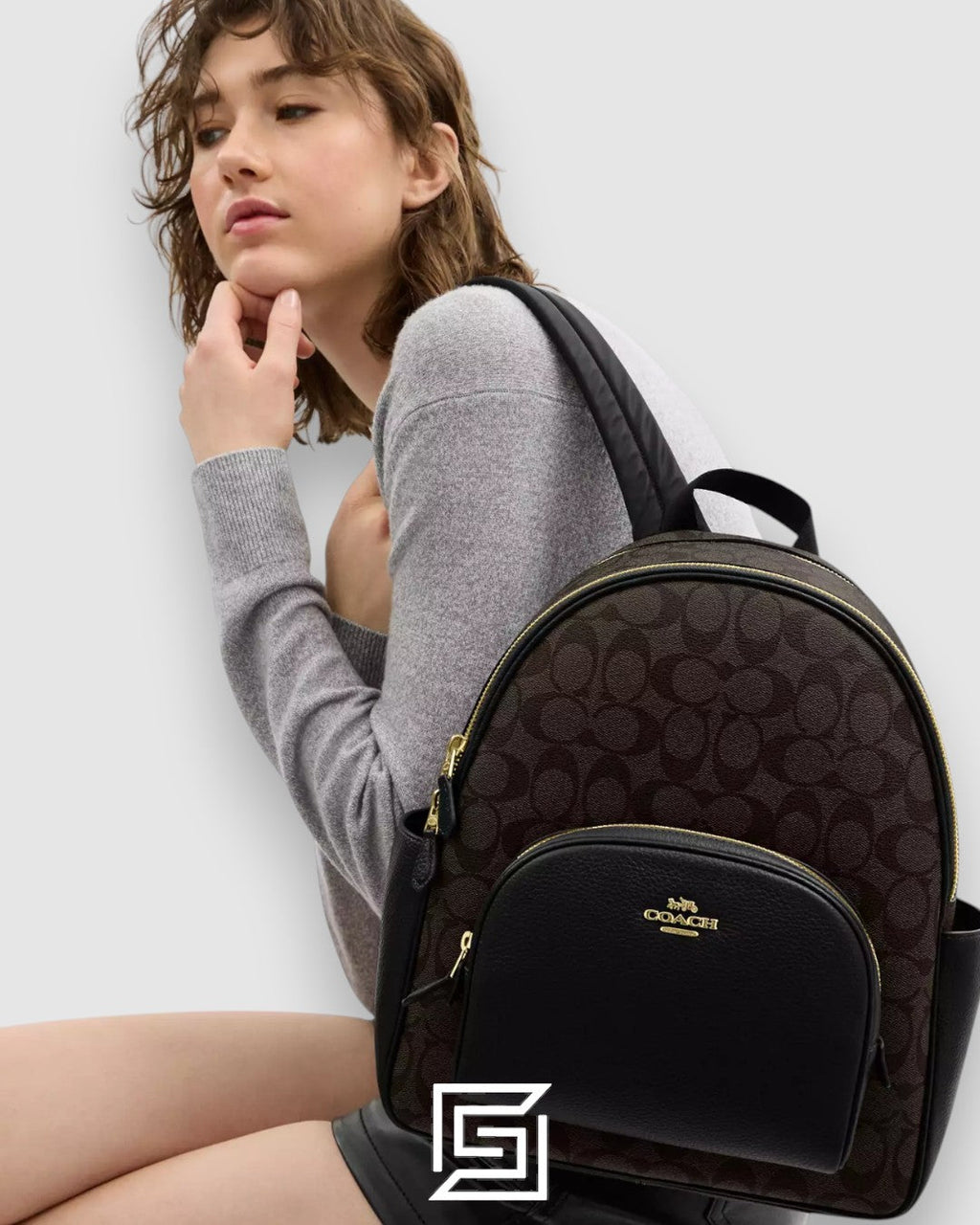 Coach Court Backpack In Signature Canvas C5671