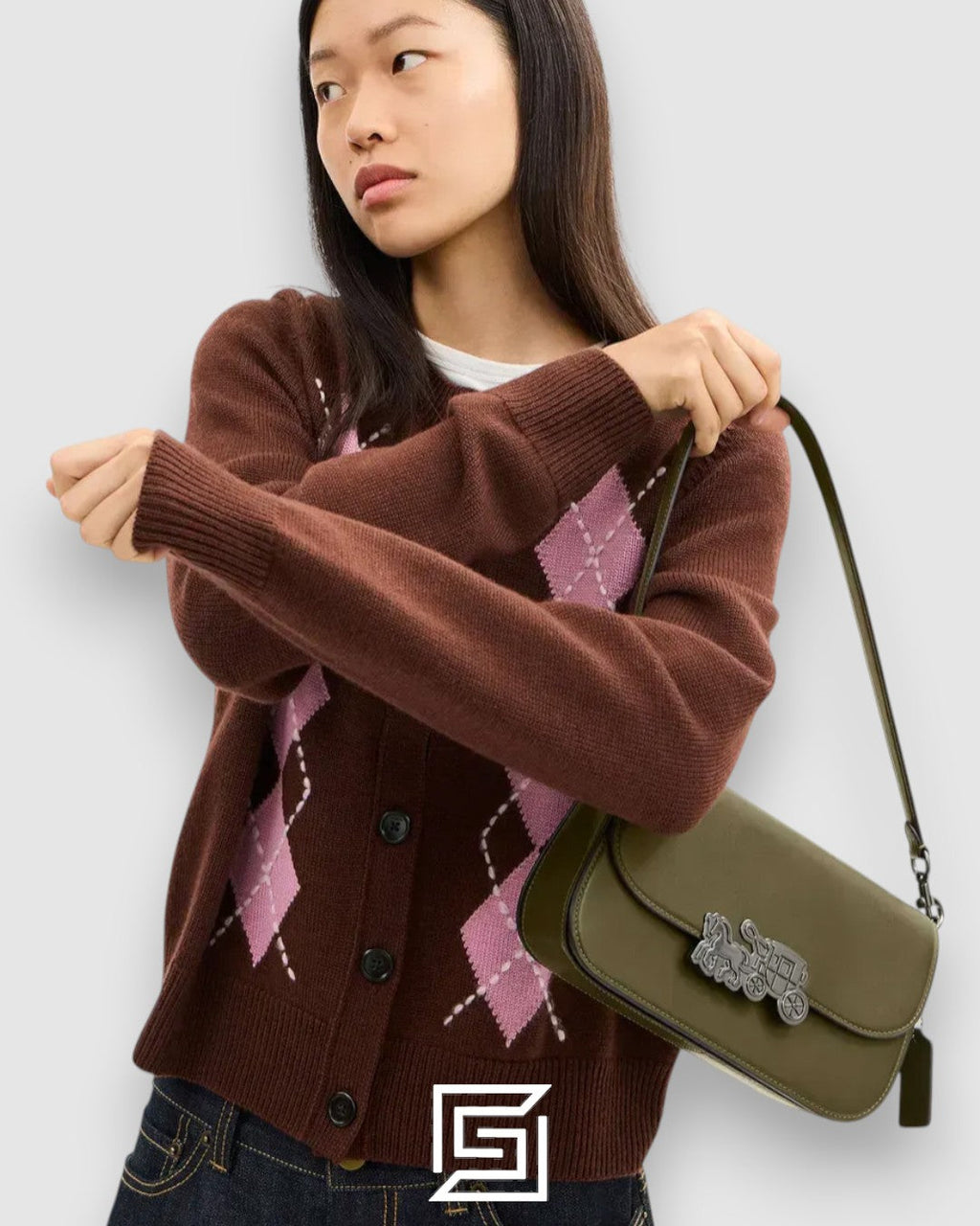 Coach Harper Shoulder Bag Olive Style Number CE65