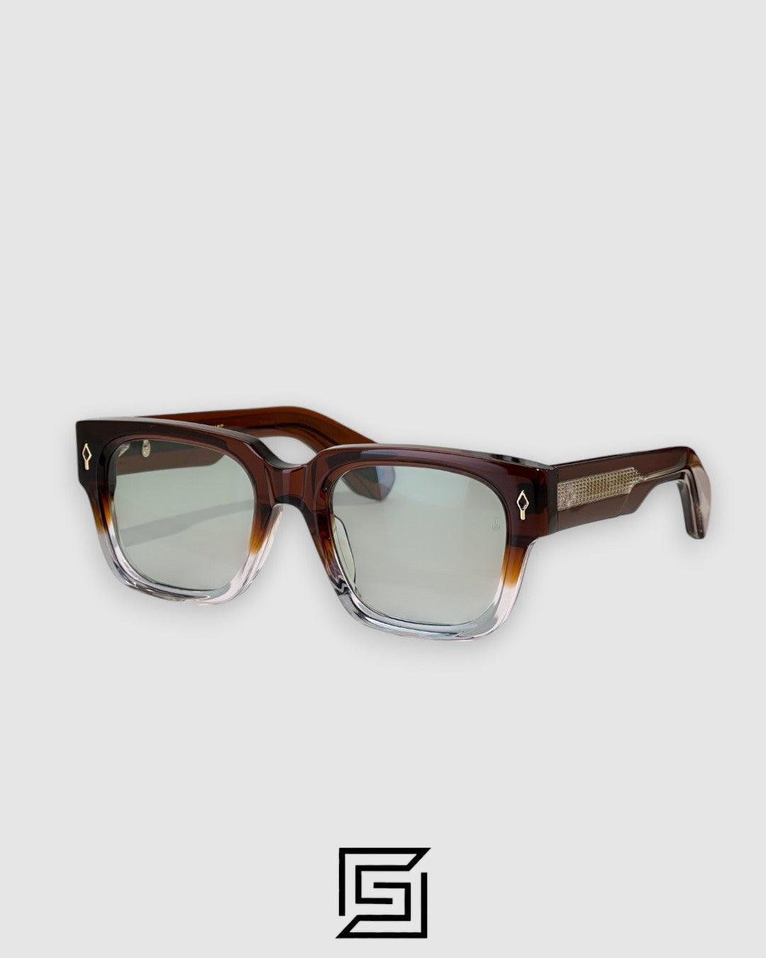 Jacques Marie Mage ENZO EPOXY - Transparent Two Tone maroon -Light Green