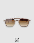 Jacques Marie Mage COMMODORE Sunglasses - rose gold x silver - honey