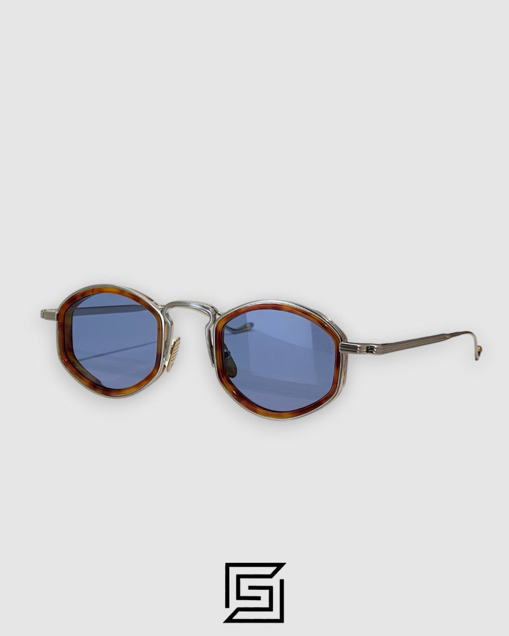 Jacques Marie Mage ARAGON Sunglasses - silver x tiger - blue