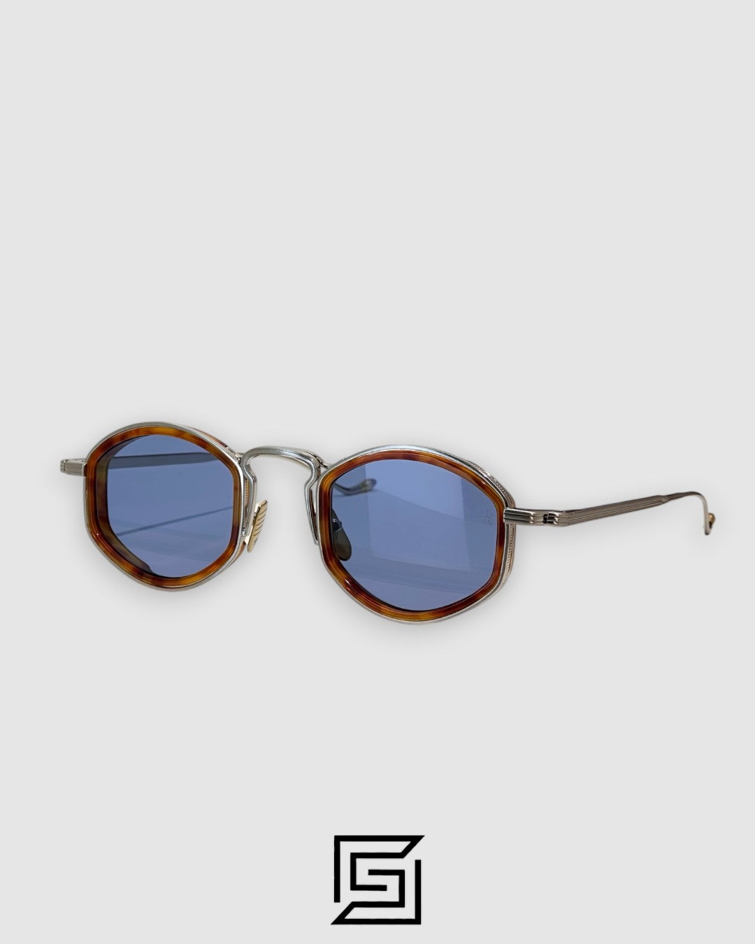 Jacques Marie Mage ARAGON Sunglasses - silver x tiger - blue