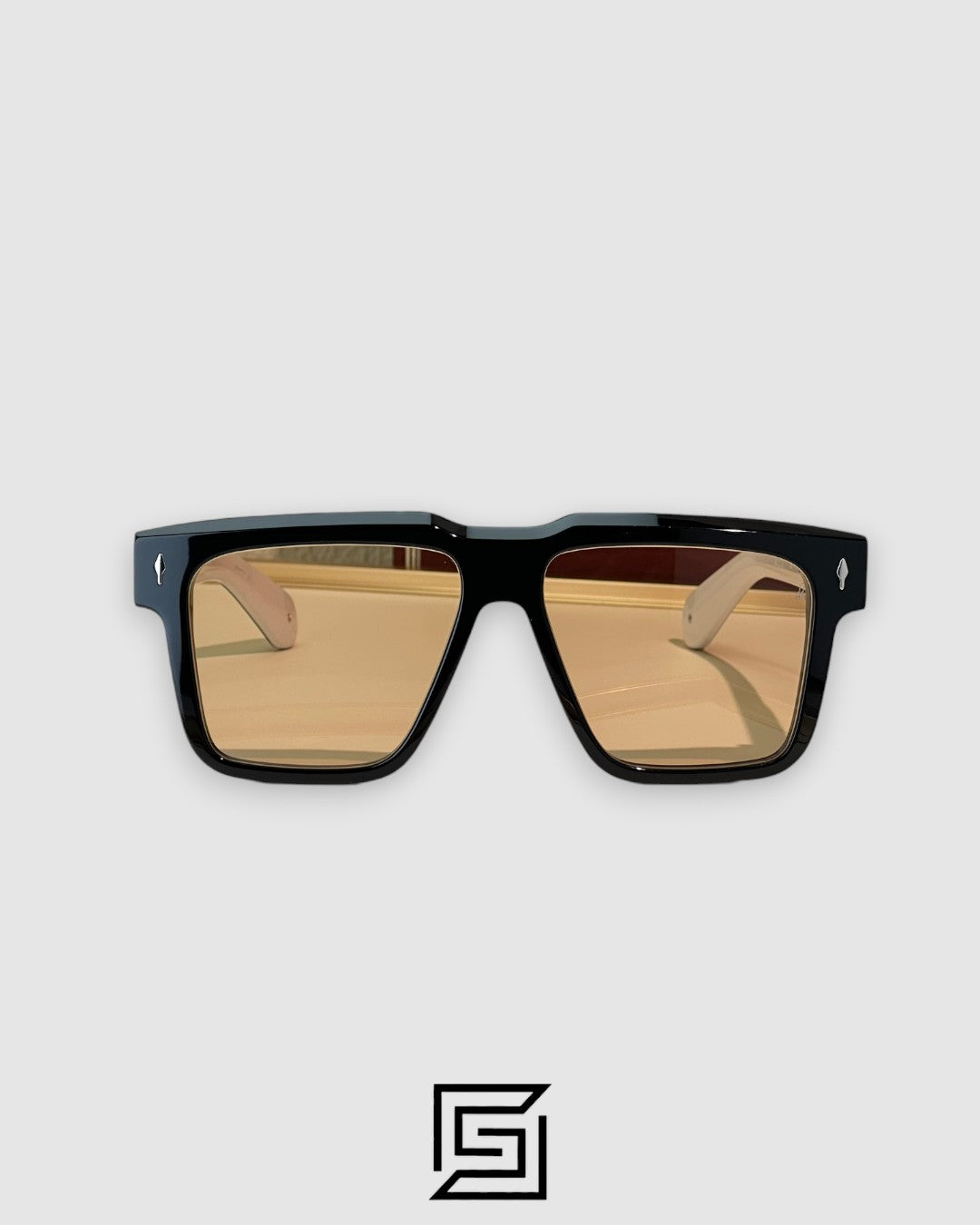 Jacques Marie Mage TRAMONTO Black Frame With Amber Lenses