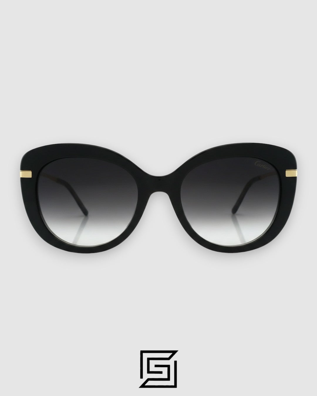 Cartier CT0312 Black Frame Grey Lenses Gold Arm