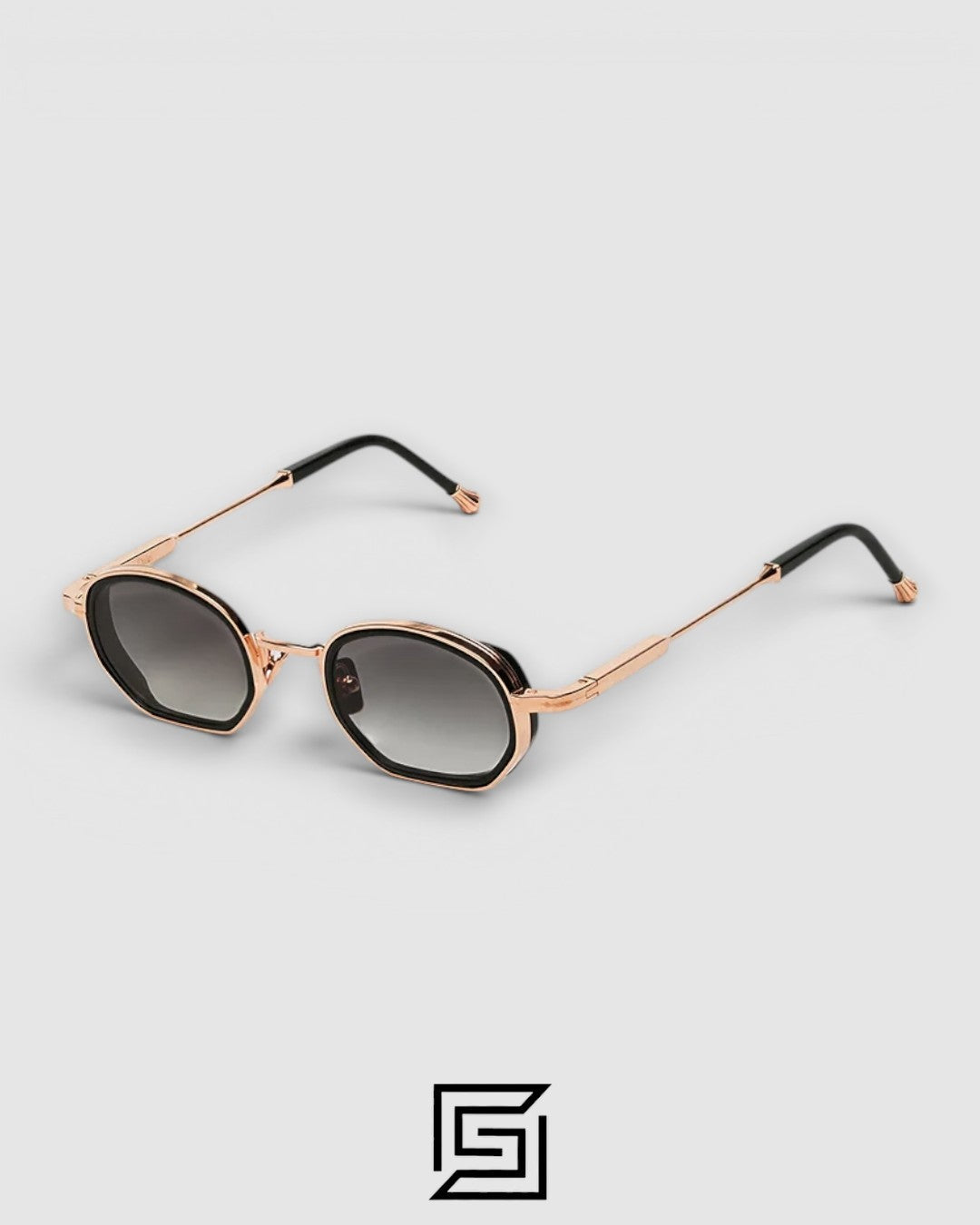John Dalia MATT Black - Grey Silver-Lens-Blue Sunglasses - Black - Grey