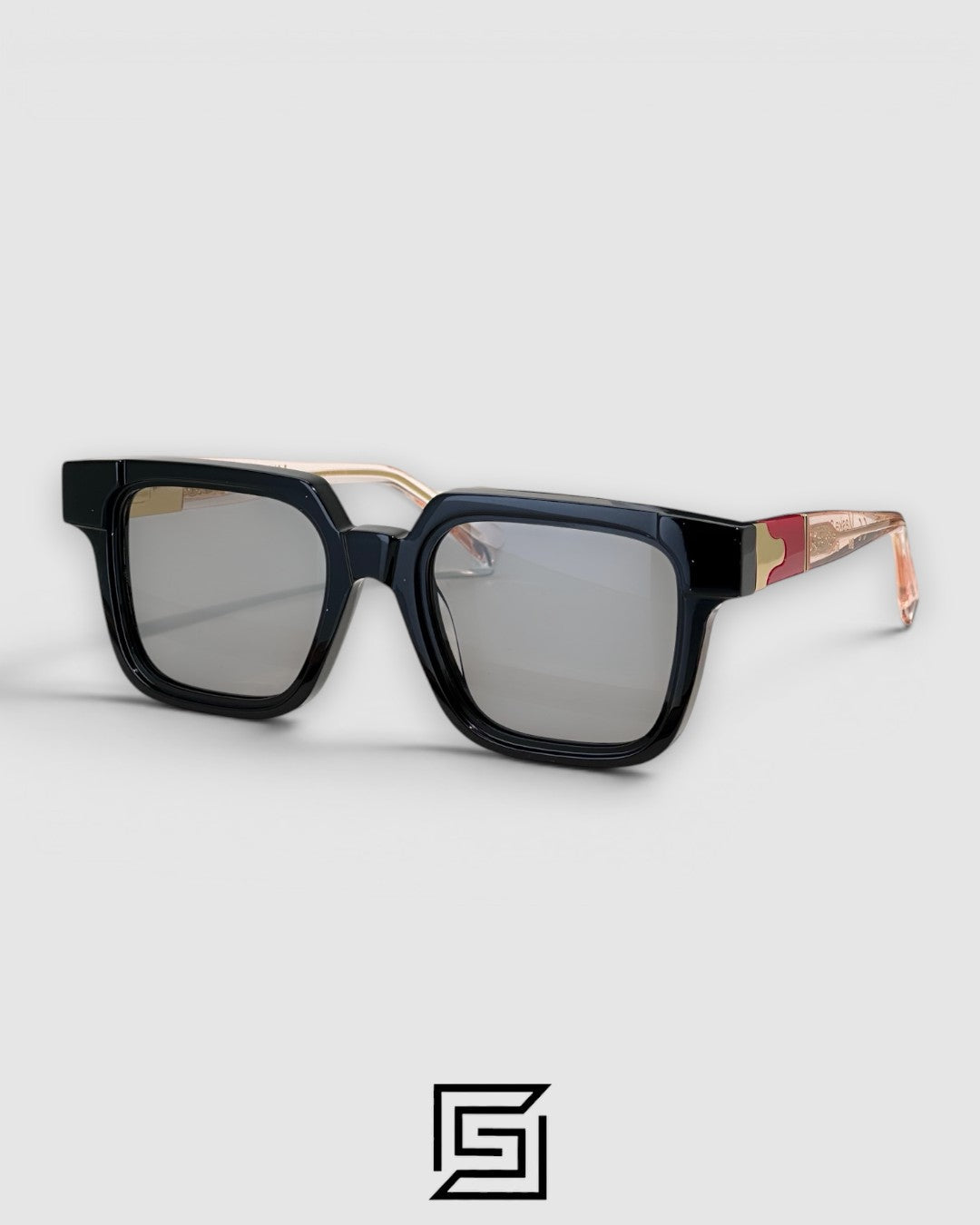 MASKE S4 Sunglasses - BLACK- RED