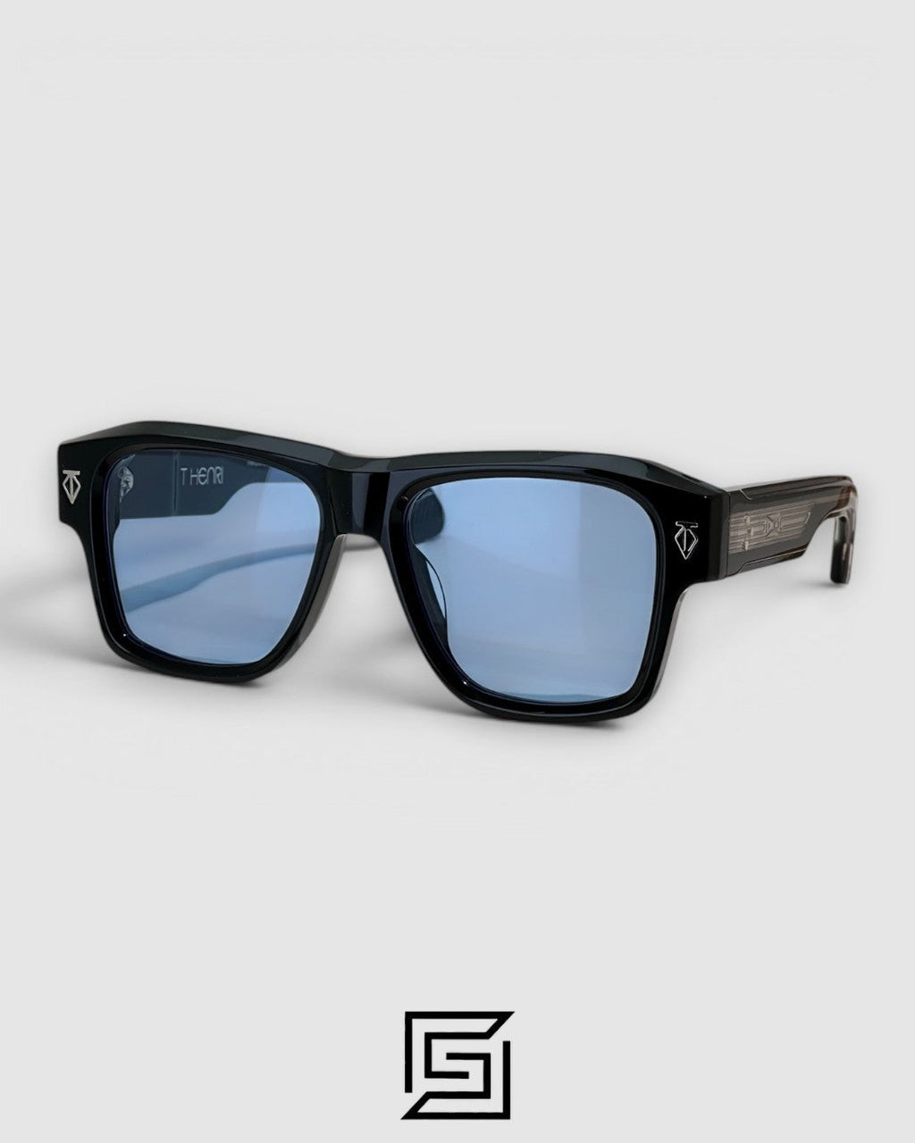 ESTOQUE Black Frame Black Lenses Gold Arm - BLACK-BLUE