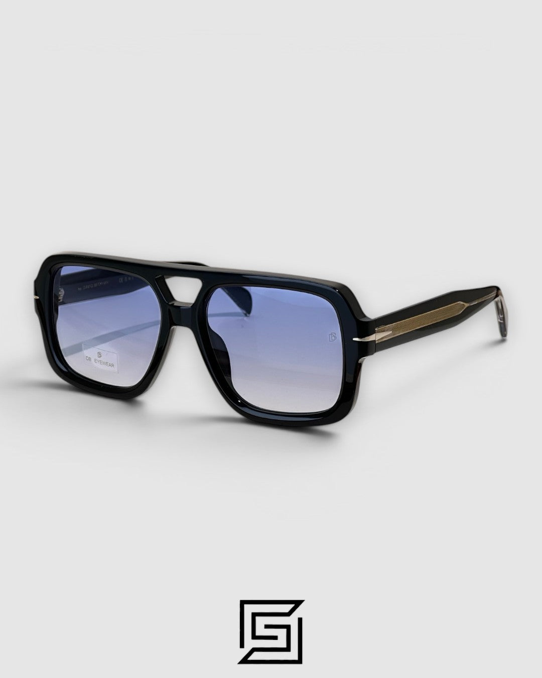 DB7151 Black Frame With Black Lenses - BLACK-BLUE