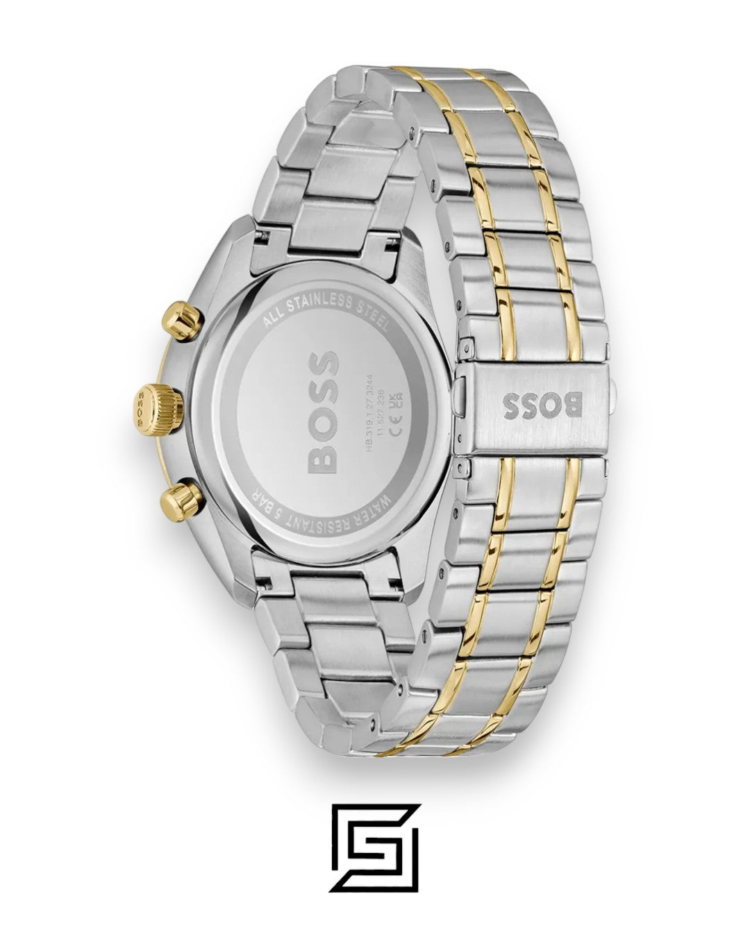 Boss 1514227 Green Dial Two-Tone Chronograph Watch