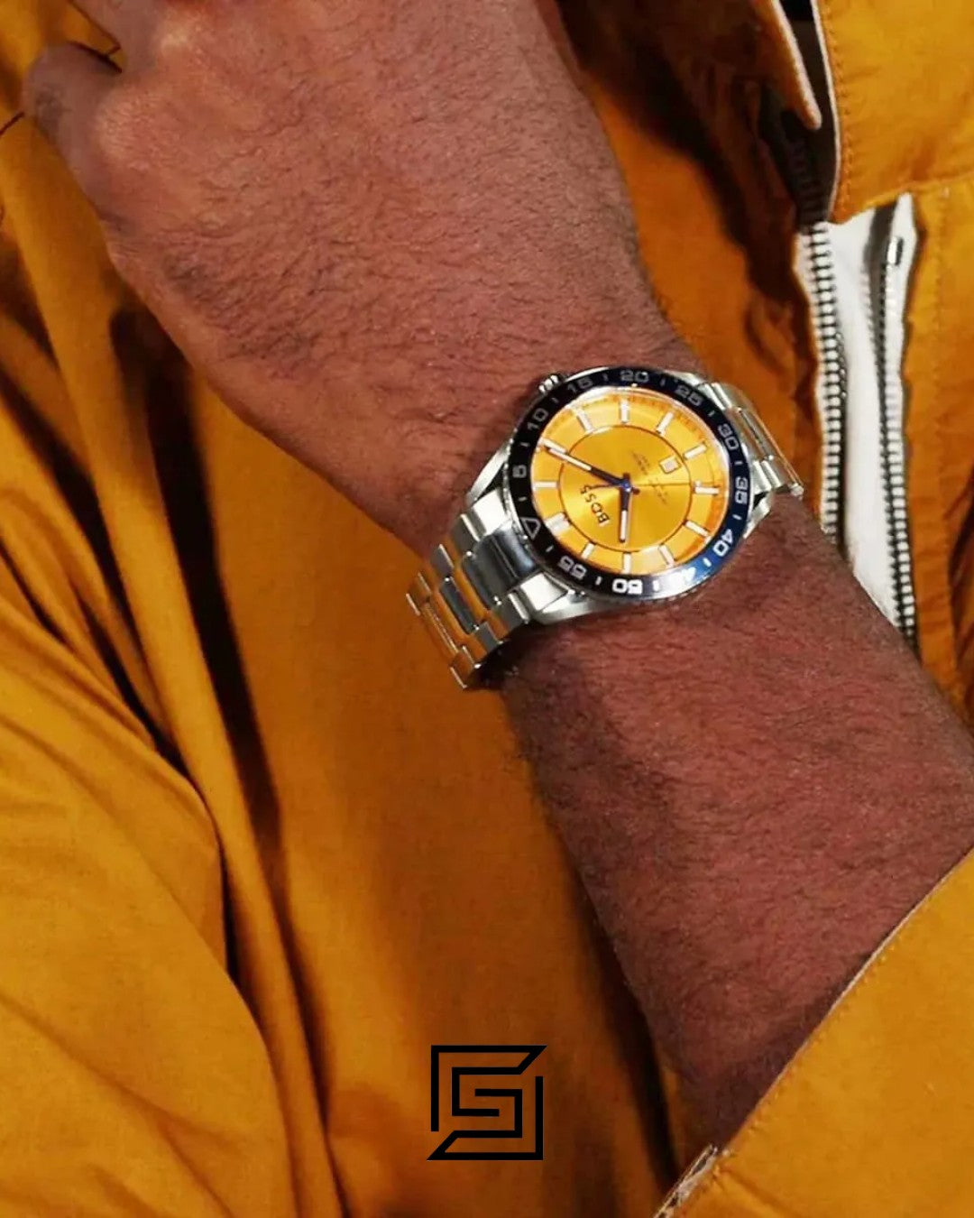 Boss 1514206 Yellow Dial Stainless Steel Men's Watch