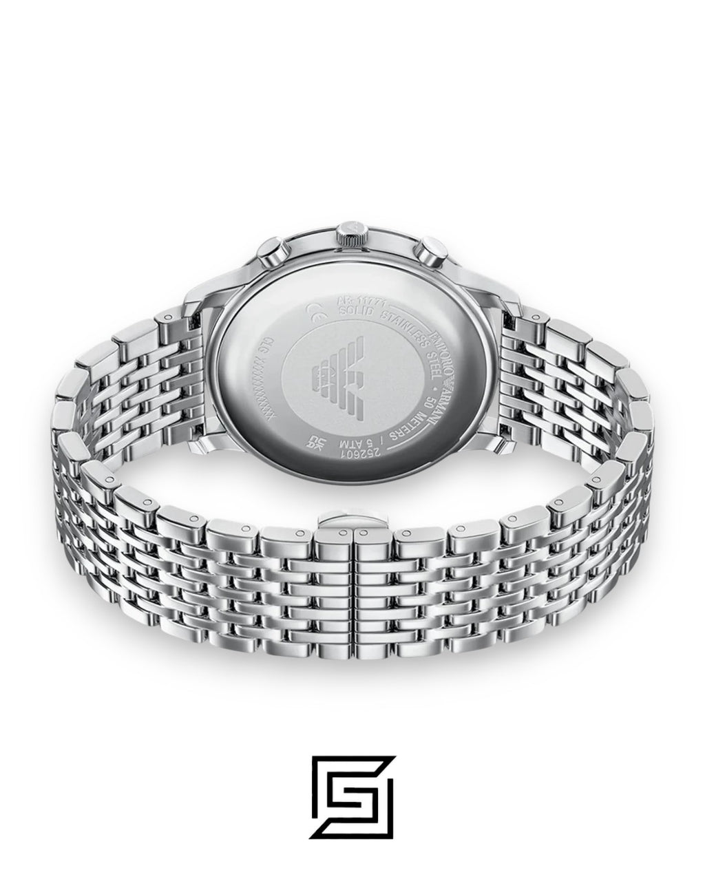 Emporio Armani AR1648 Men's Silver Stainless Steel Blue Dial Watch