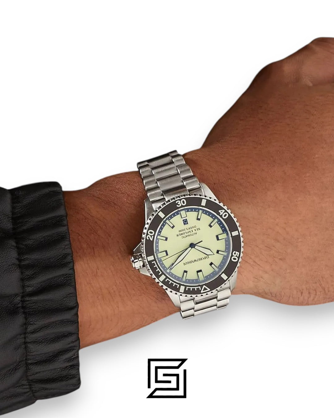 Emporio Armani AR60083 Sea Explorer Automatic Cream Dial Men's Watch
