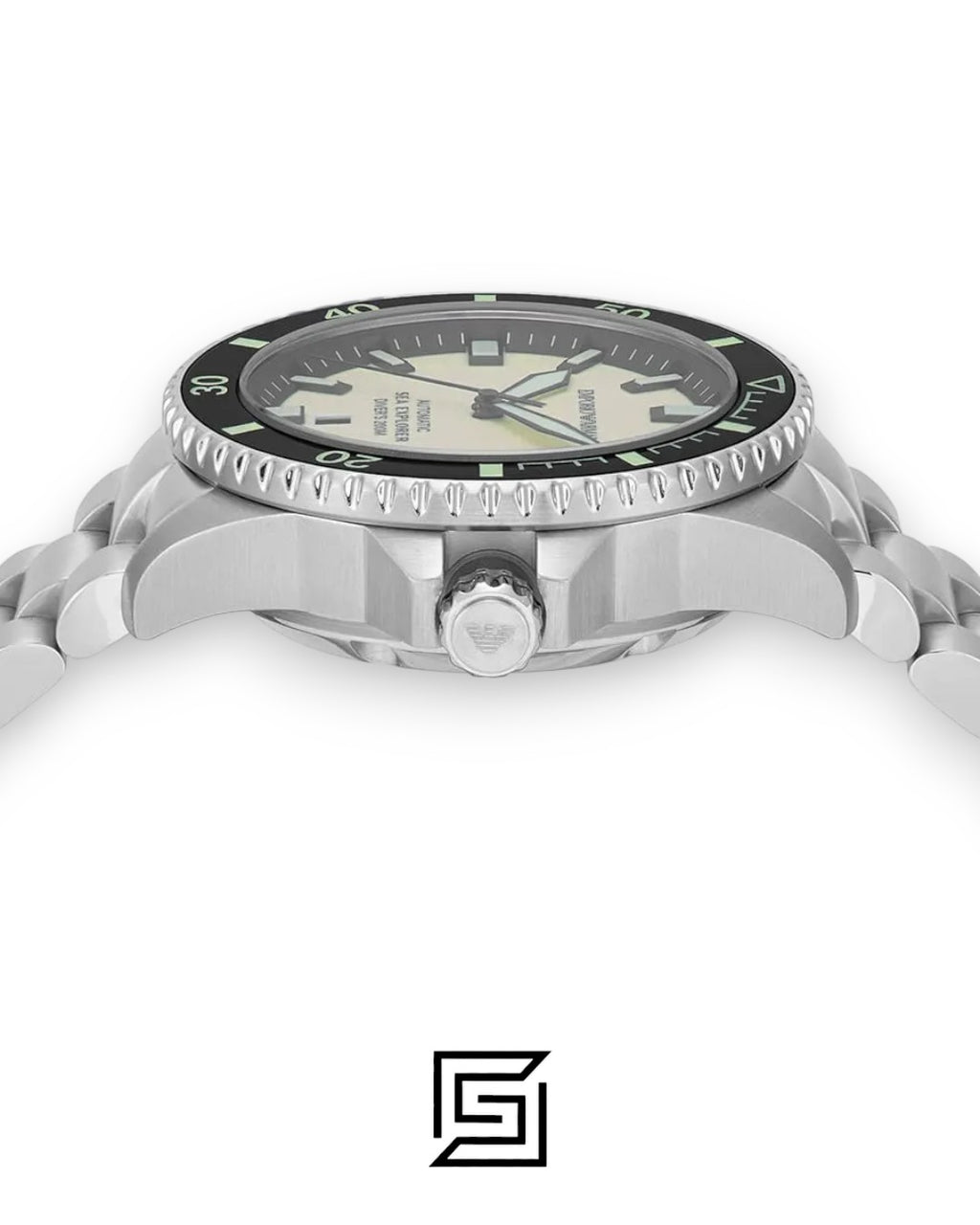 Emporio Armani AR60083 Sea Explorer Automatic Cream Dial Men's Watch