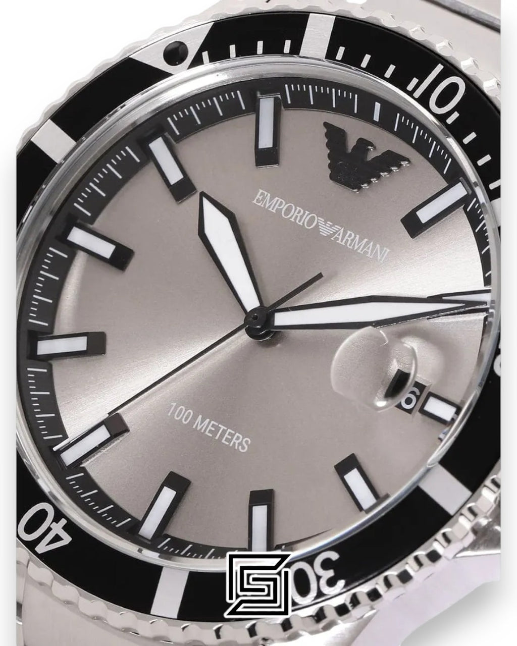 Emporio Armani AR11683 Silver Dial Stainless Steel Men's Watch 43mm
