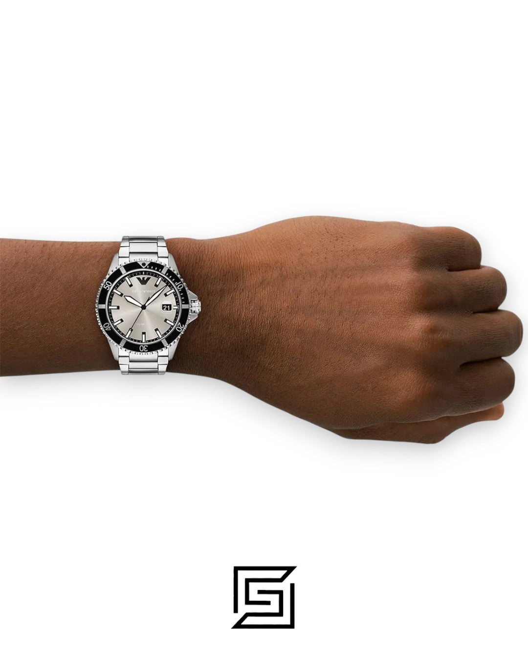 Emporio Armani AR11683 Silver Dial Stainless Steel Men's Watch 43mm