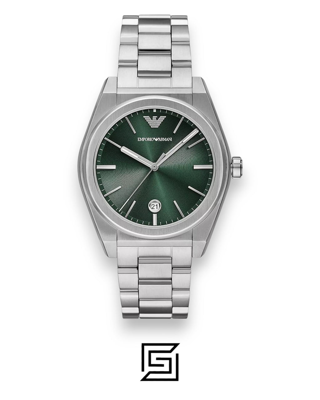 Emporio Armani AR11621 Green Dial Stainless Steel Men's Watch