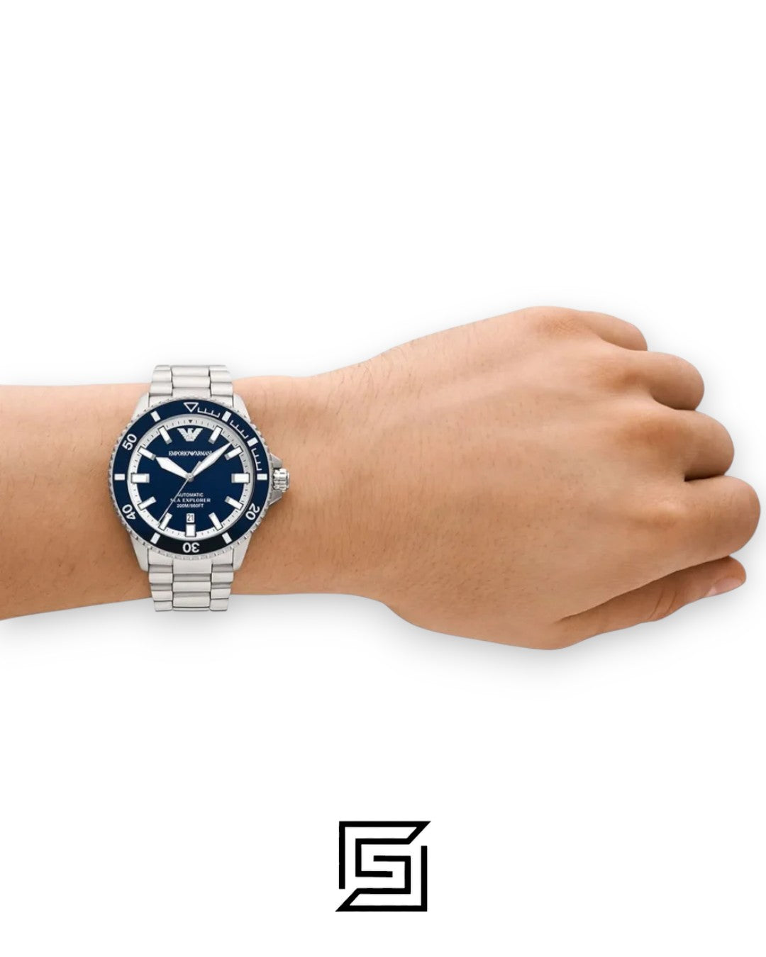Emporio Armani AR60079 Sea Explorer 43mm Blue Dial Stainless Steel Men's Watch