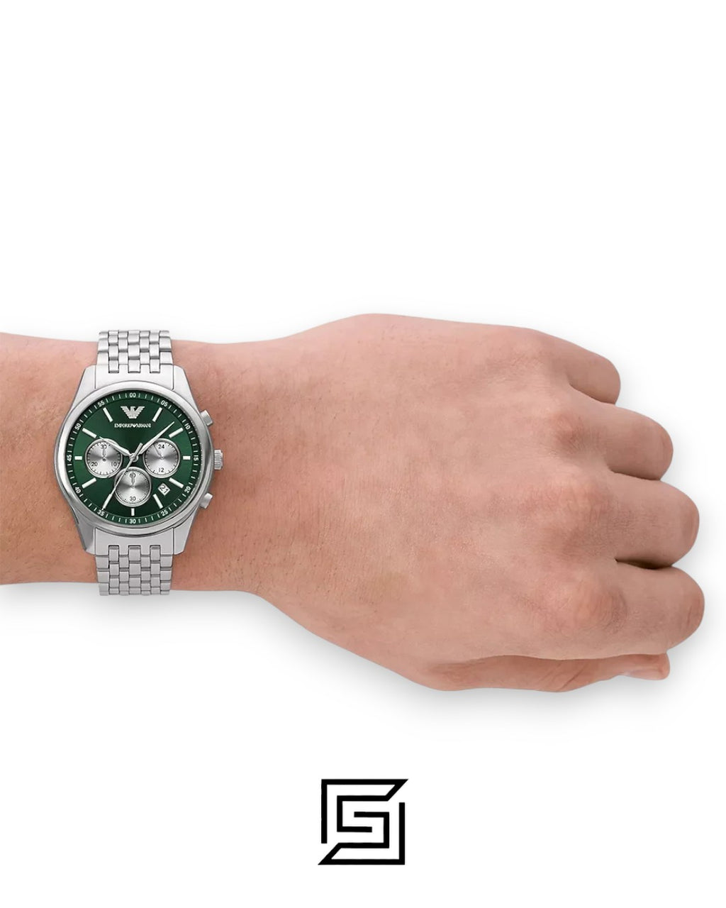 Emporio Armani AR11581 Green Dial Stainless Steel Men's Watch