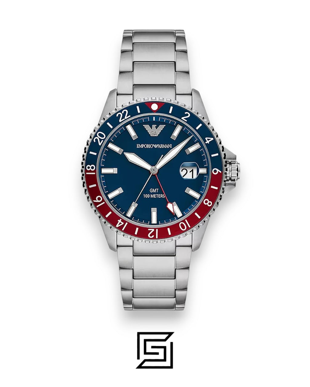 Armani AR11590 Men's Stainless Steel Blue Dial Watch