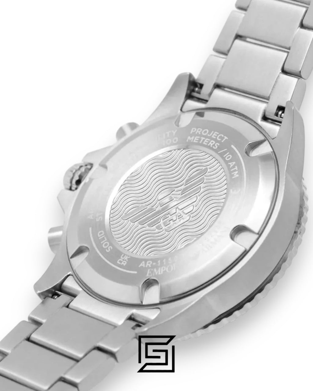 ساعة يد رجالية بعقارب بمينا أخضر AR11500