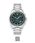Emporio Armani AR6090 Green Dial Chronograph Men's Watch
