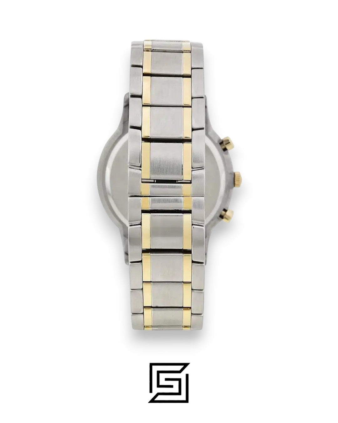 Emporio Armani AR11076 Men's Silver Dial Two-Tone Watch