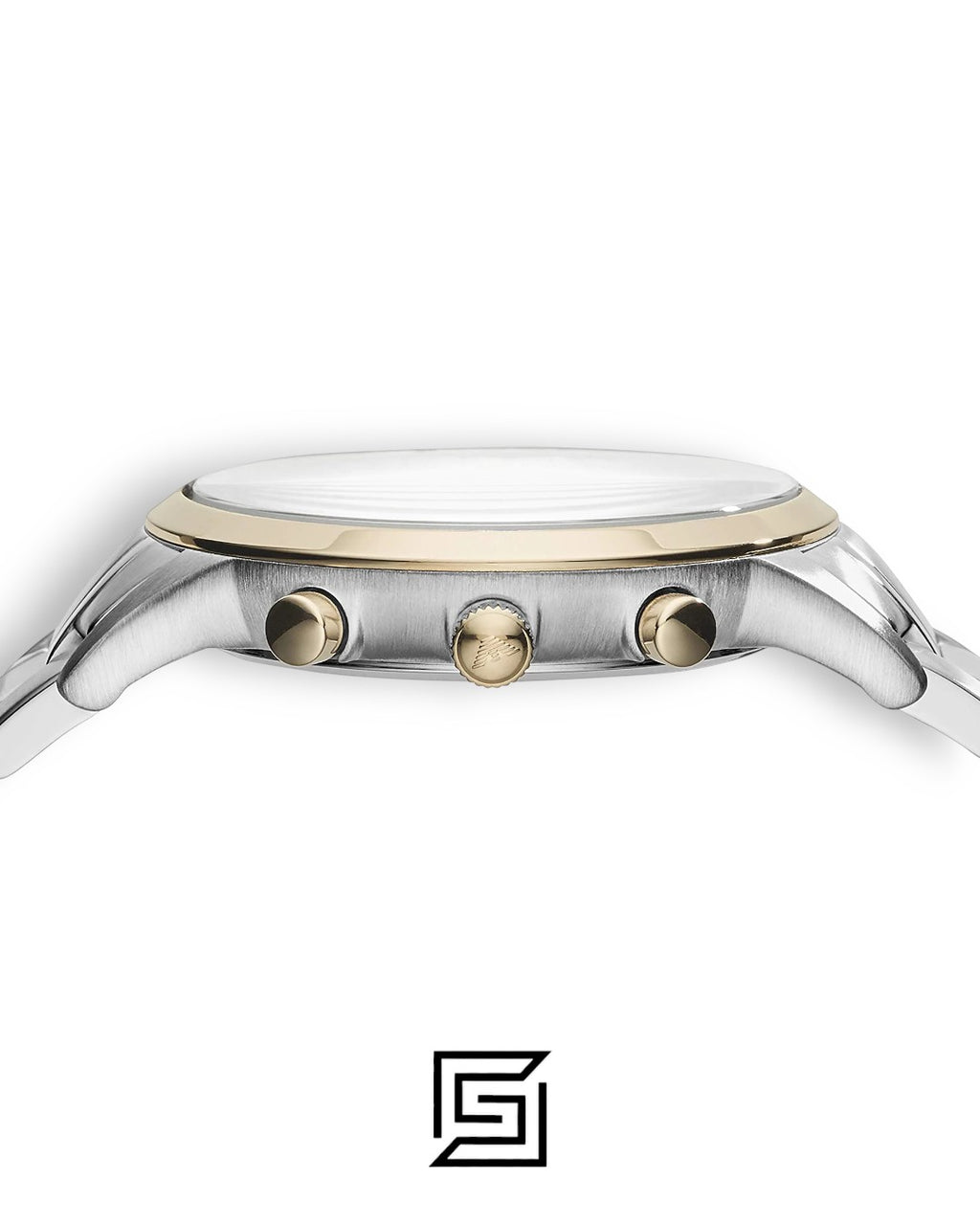 Emporio Armani AR11076 Men's Silver Dial Two-Tone Watch
