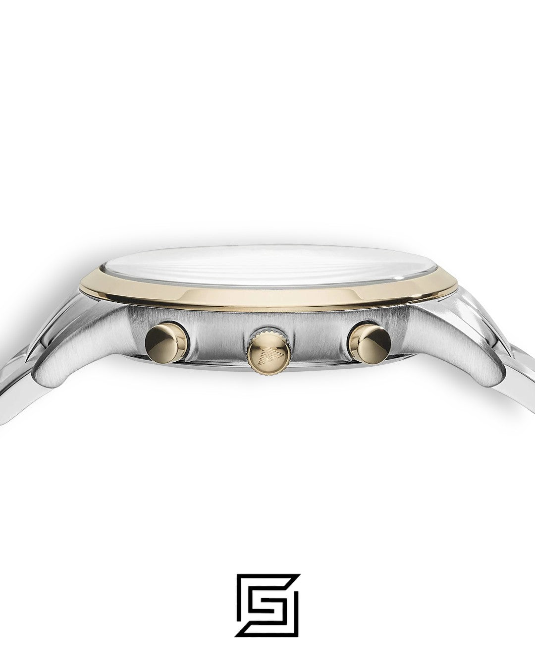 Emporio Armani AR11076 Men's Silver Dial Two-Tone Watch