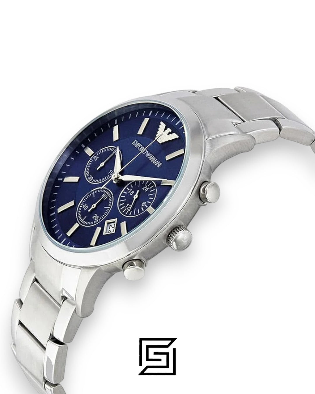 Emporio Armani AR2448 Men's Stainless Steel Blue Dial Watch