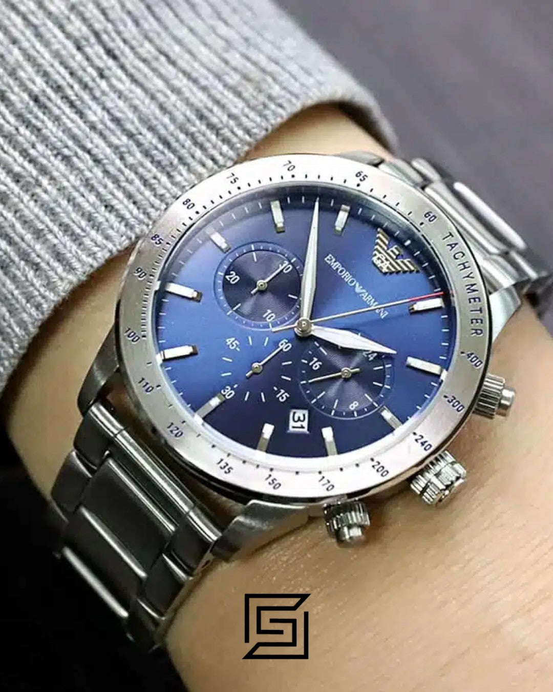 Emporio Armani AR11306 Men's Chronograph Blue Dial Watch