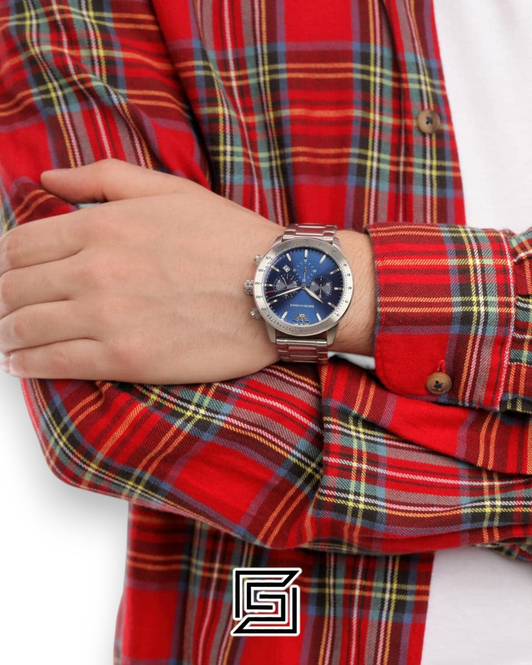 Emporio Armani AR11306 Men's Chronograph Blue Dial Watch