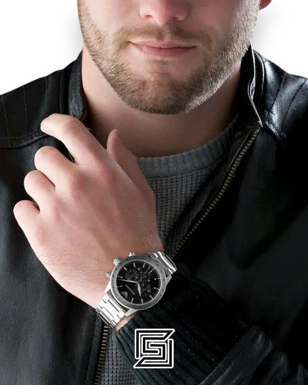 Emporio Armani AR11241 Men's Black Dial Stainless Steel Watch