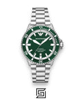 Armani AR60080 Men's Stainless Steel Green Dial Watch