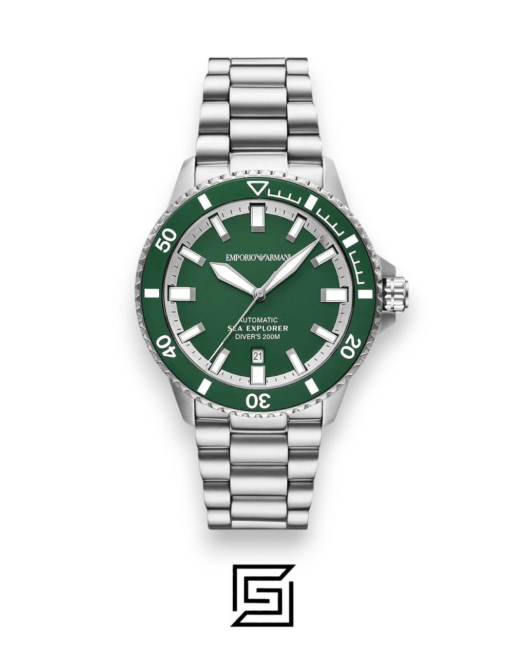 Emporio Armani AR60088 Green Dial Stainless Steel Men's Watch